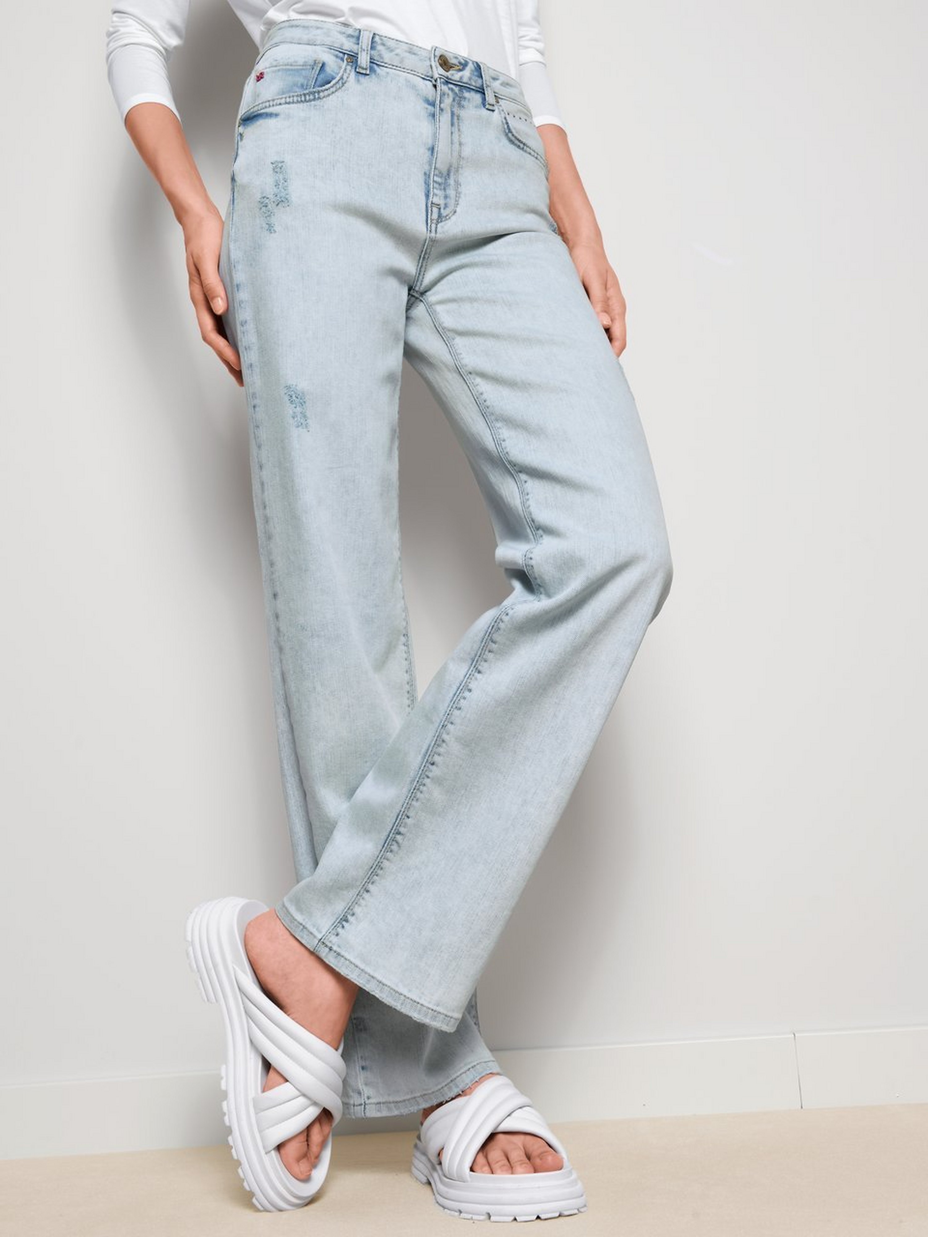 Wide Leg-Jeans Modell Kira Long Stitch