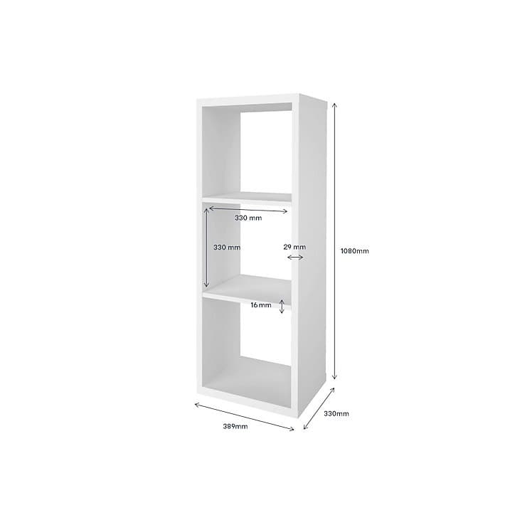 Étagère modulable 3 cubes GoodHome Mixxit blanc