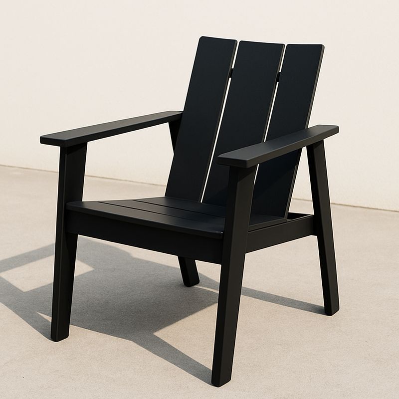 Gartenstuhl aus Aluminium Schwarz für Außenbereich