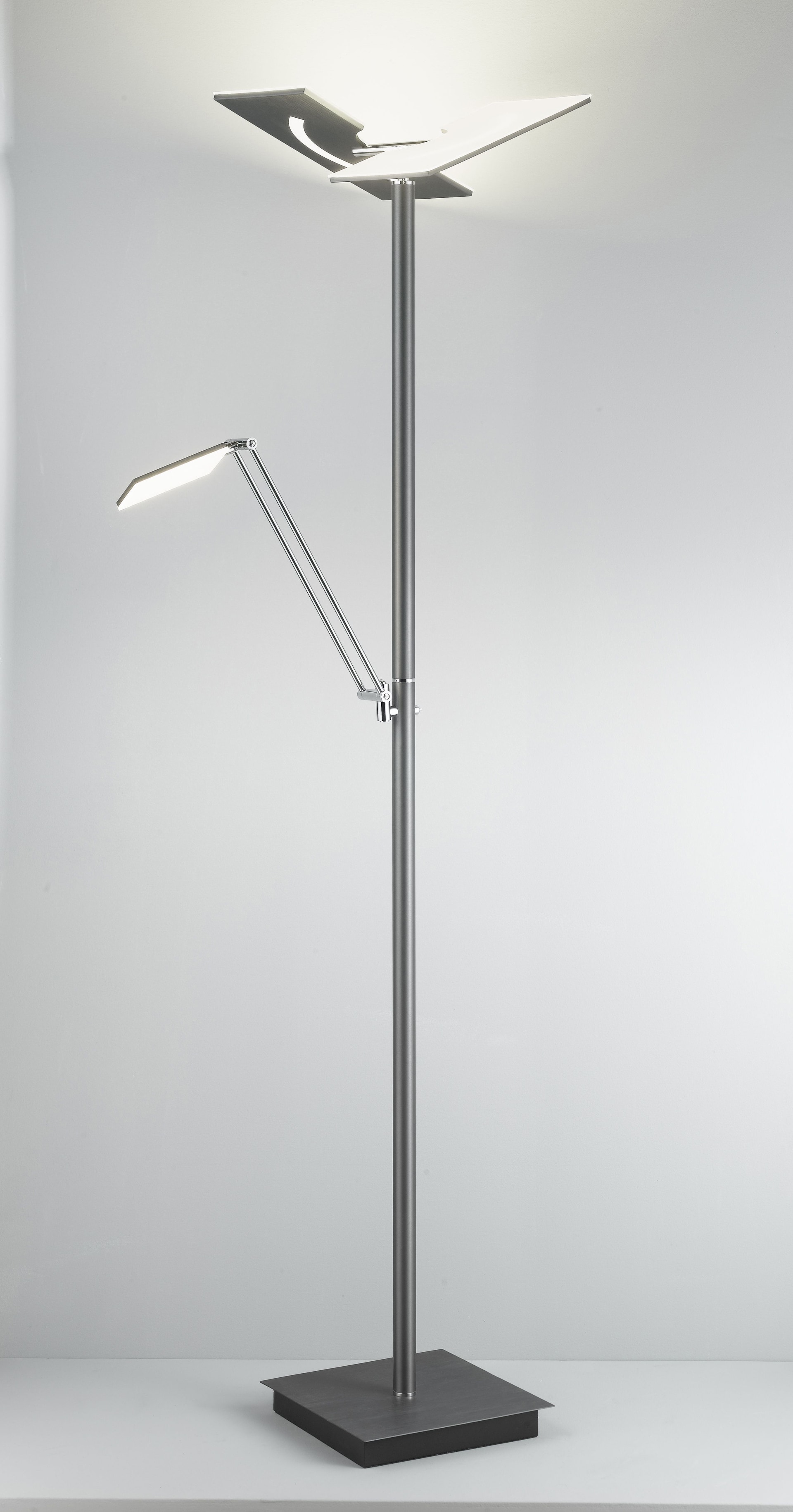 MONDO LED Deckenfluter mit Leselampe MATEO anthrazit