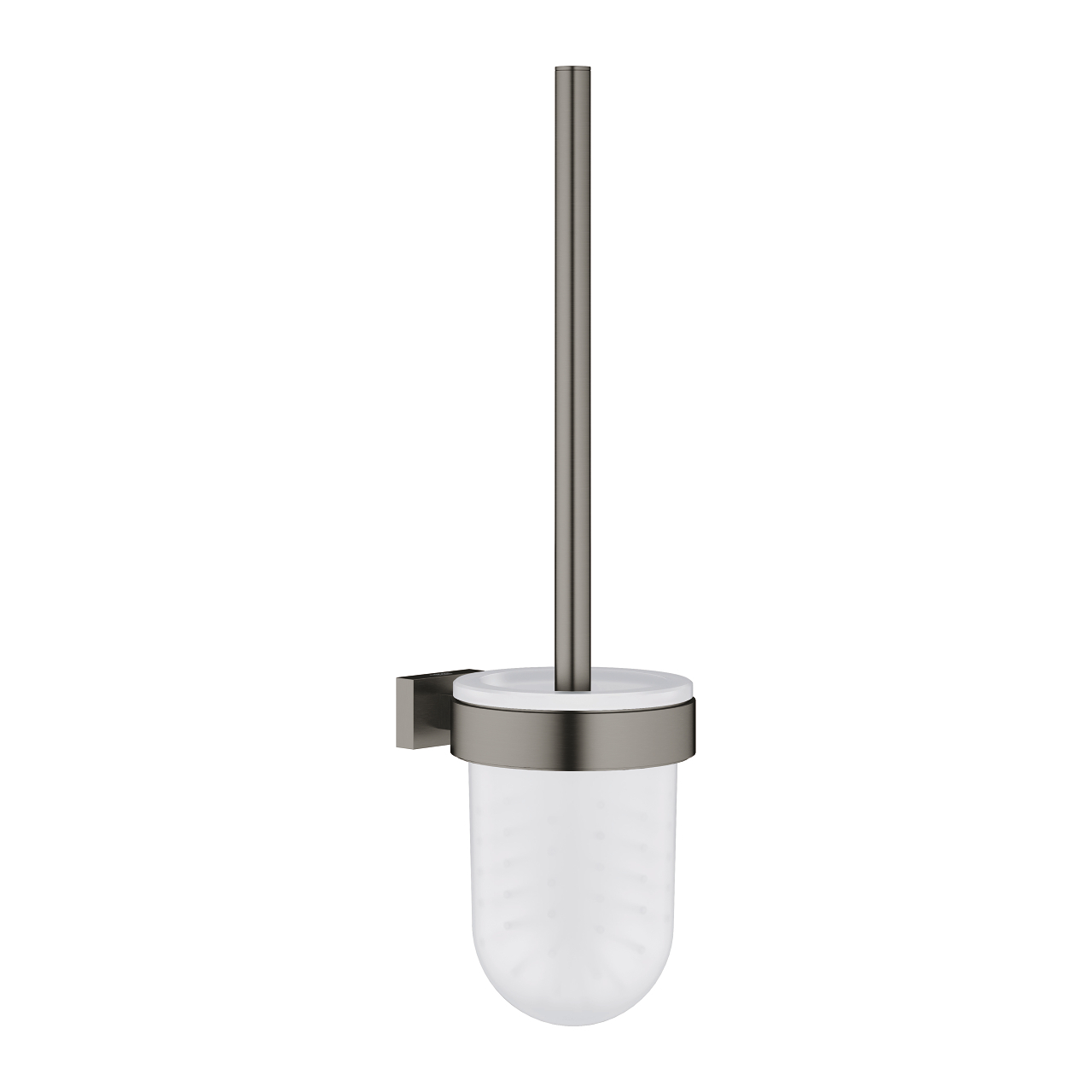 Grohe Essentials Cube toiletborstel met houder brushed hard graphite