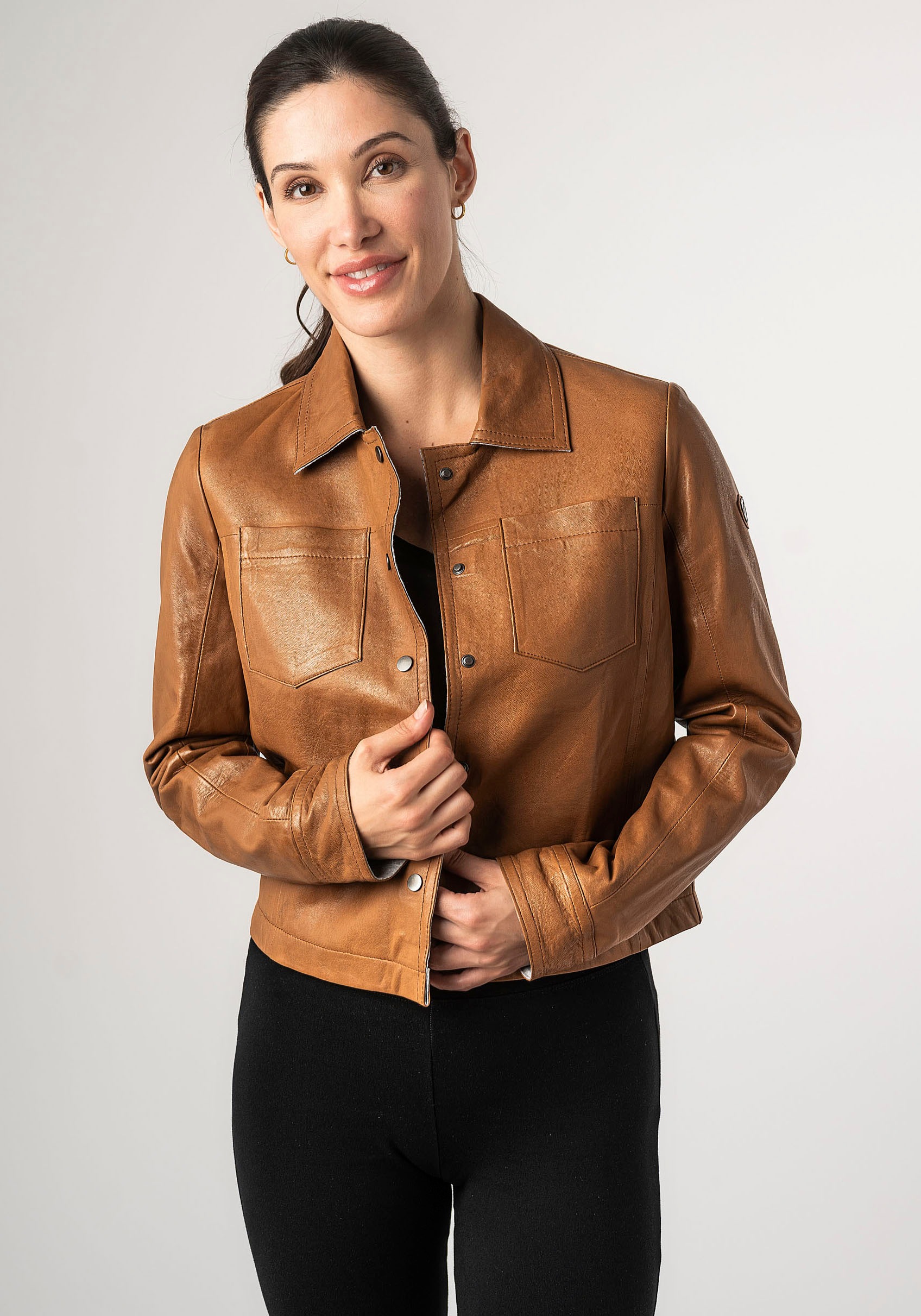 Mauritius Lederjacke »MWLefei« mit Brusttaschen