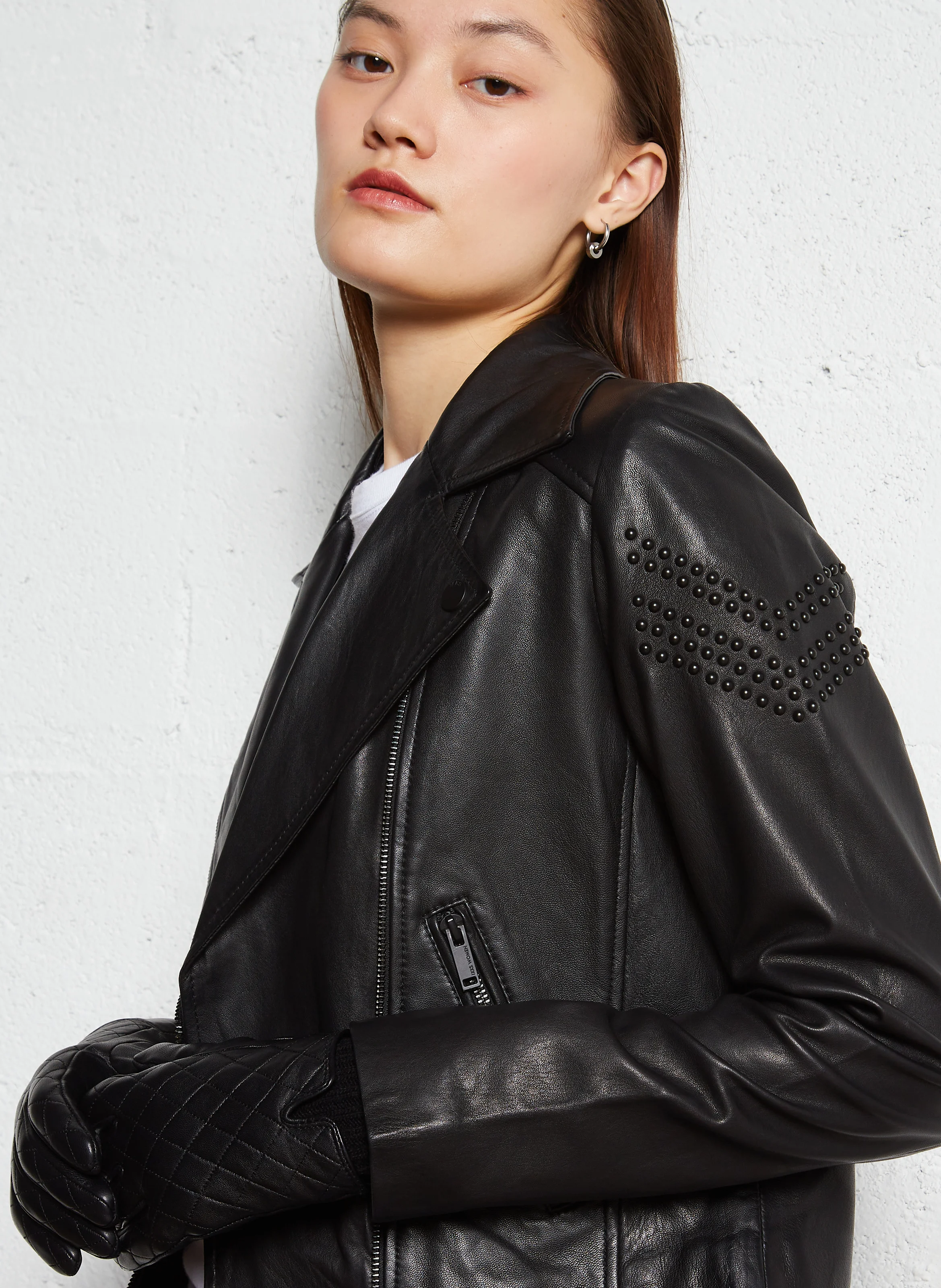 Veste en cuir| Noir
