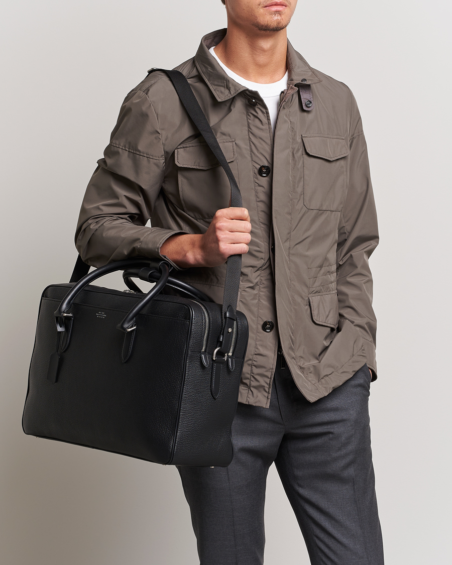 Smythson Ludlow 48 Hours Travel Bag Black