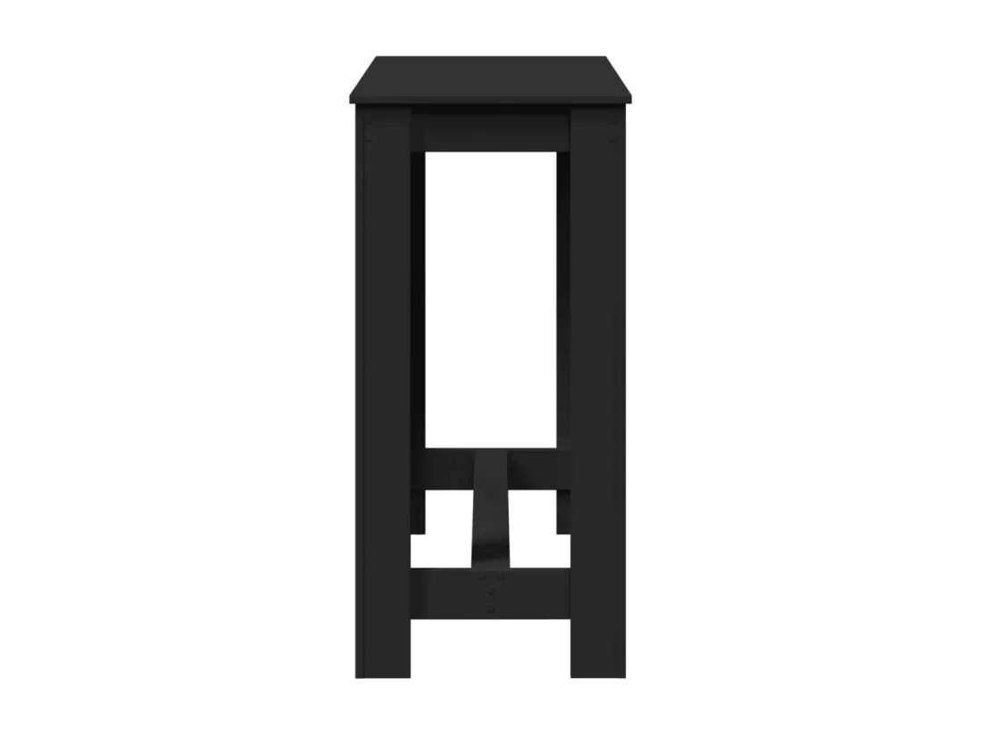 Table de bar noir 102x50x103,5 cm bois d'ingénierie