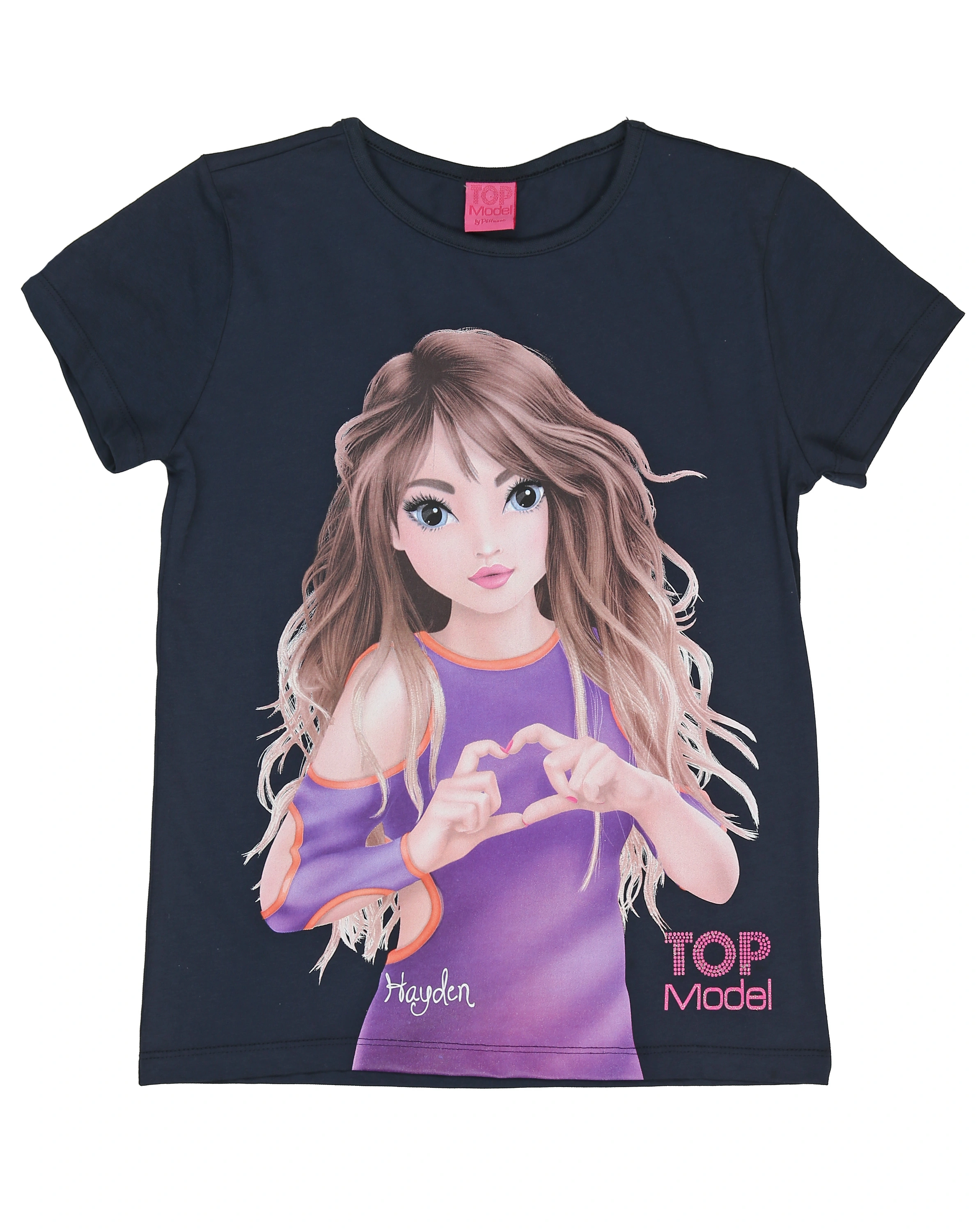 T-Shirt TOPMODEL - HEART in navy blazer