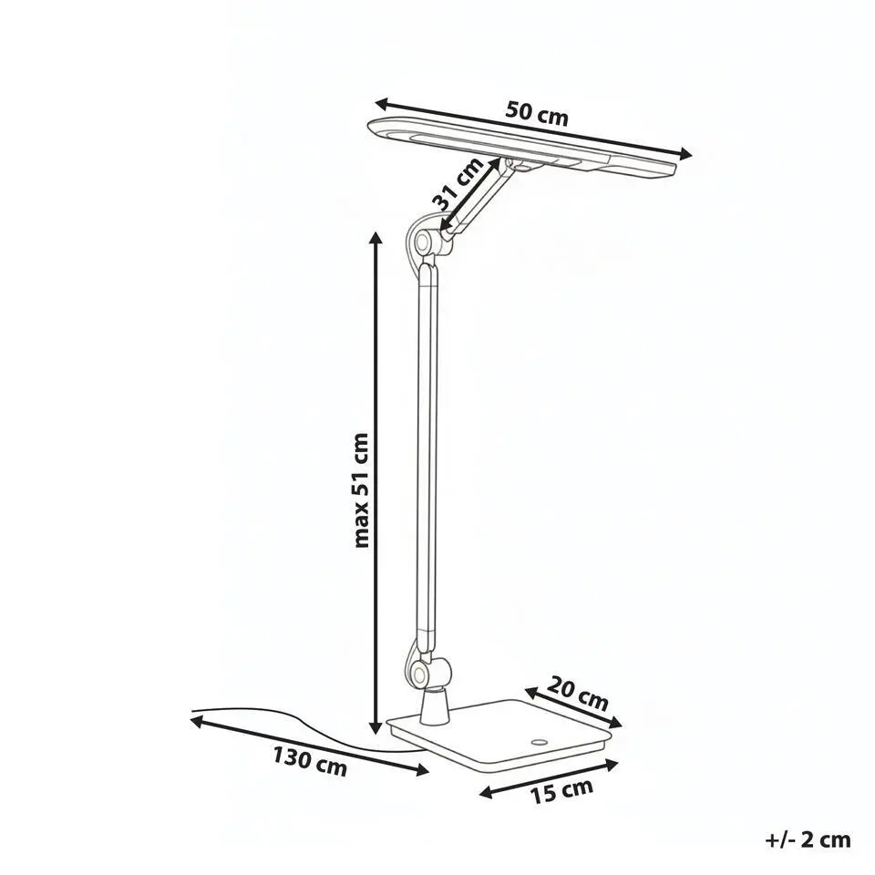 SERPENS - Bureaulamp LED - Grijs - Synthetisch materiaal