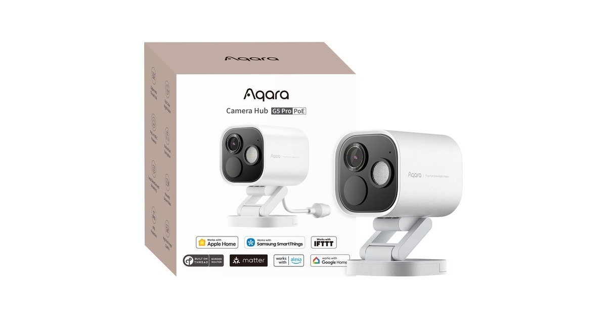 AqaraCamera Hub G5 Pro PoE  (Wit, Kleurennachtzicht)