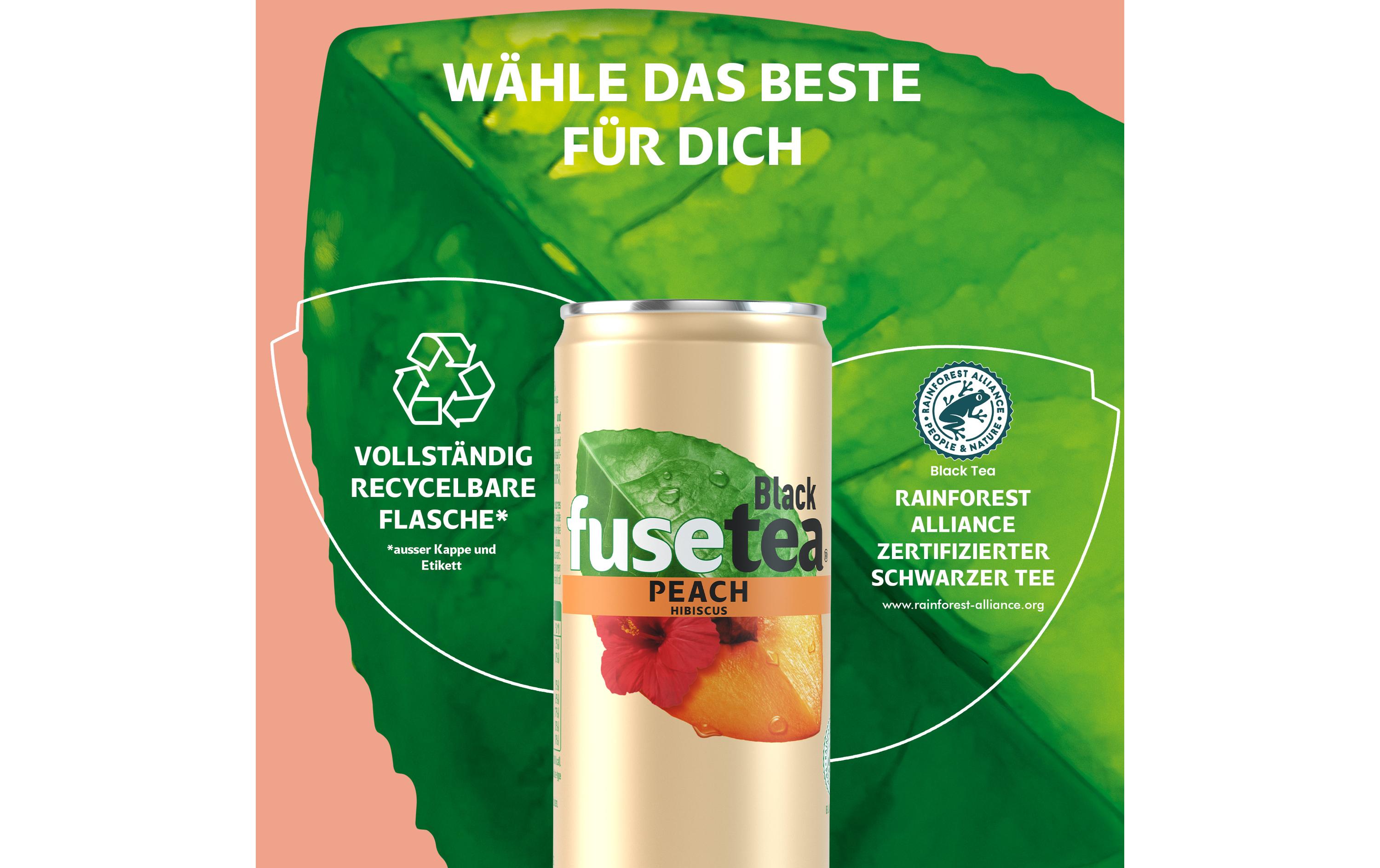 Black Ice Tea Peach-Hibiscus 6 x 0.33 lErfrischender Pfirsich-Eistee