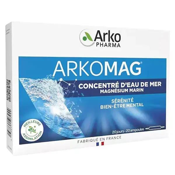 Arkopharma Arkomag Magnésio para Nervosismo e Fadiga, 20 ampolas
