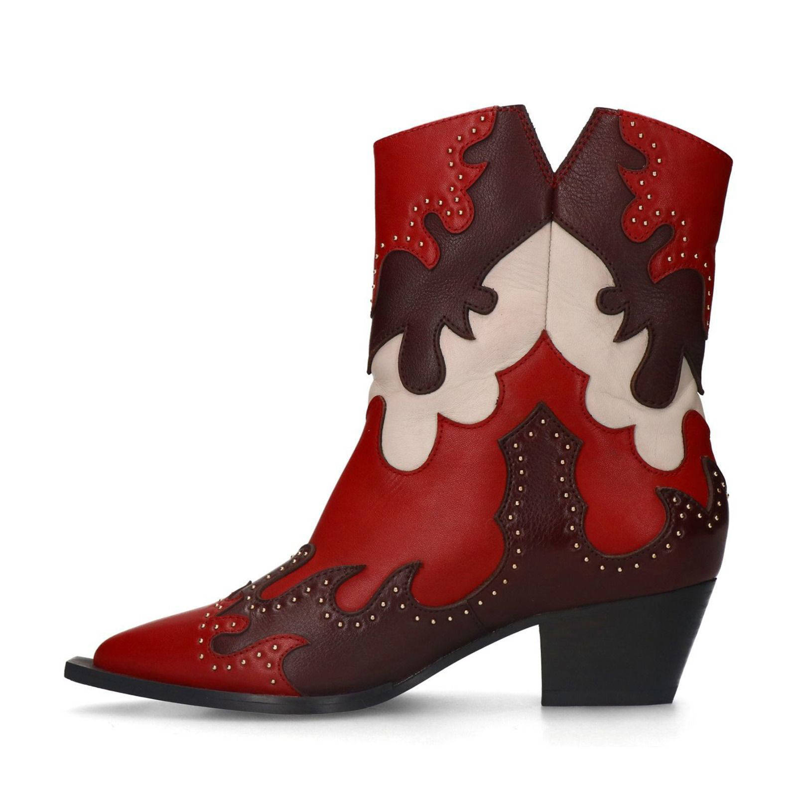 Sacha leren cowboylaarzen rood