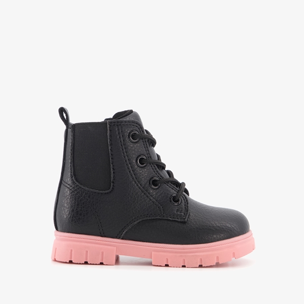 Blue Box meisjes veterboots met roze zool