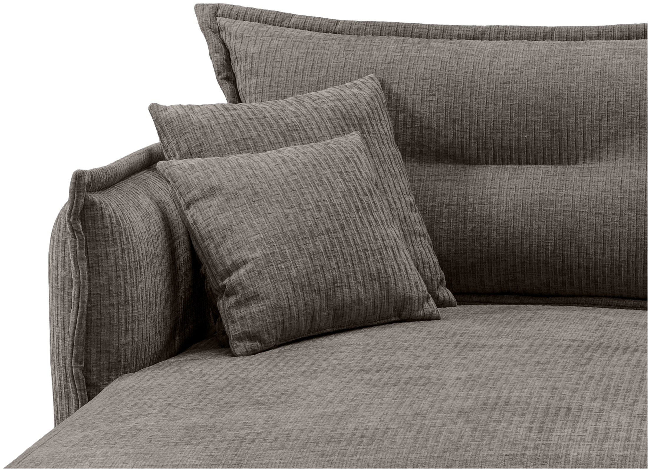 INOSIGN Ecksofa »Lazio modernes Design, bequem, schmale Armlehnen, OTTOs Choice« zwei verschiedene Fussfarben wählbar