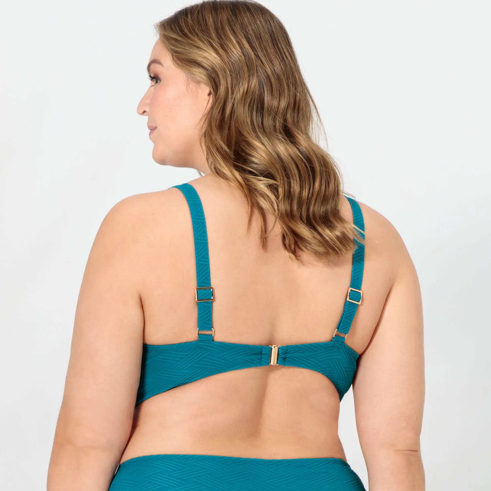 Damen-Bikini-Oberteil mit Jacquard-Muster