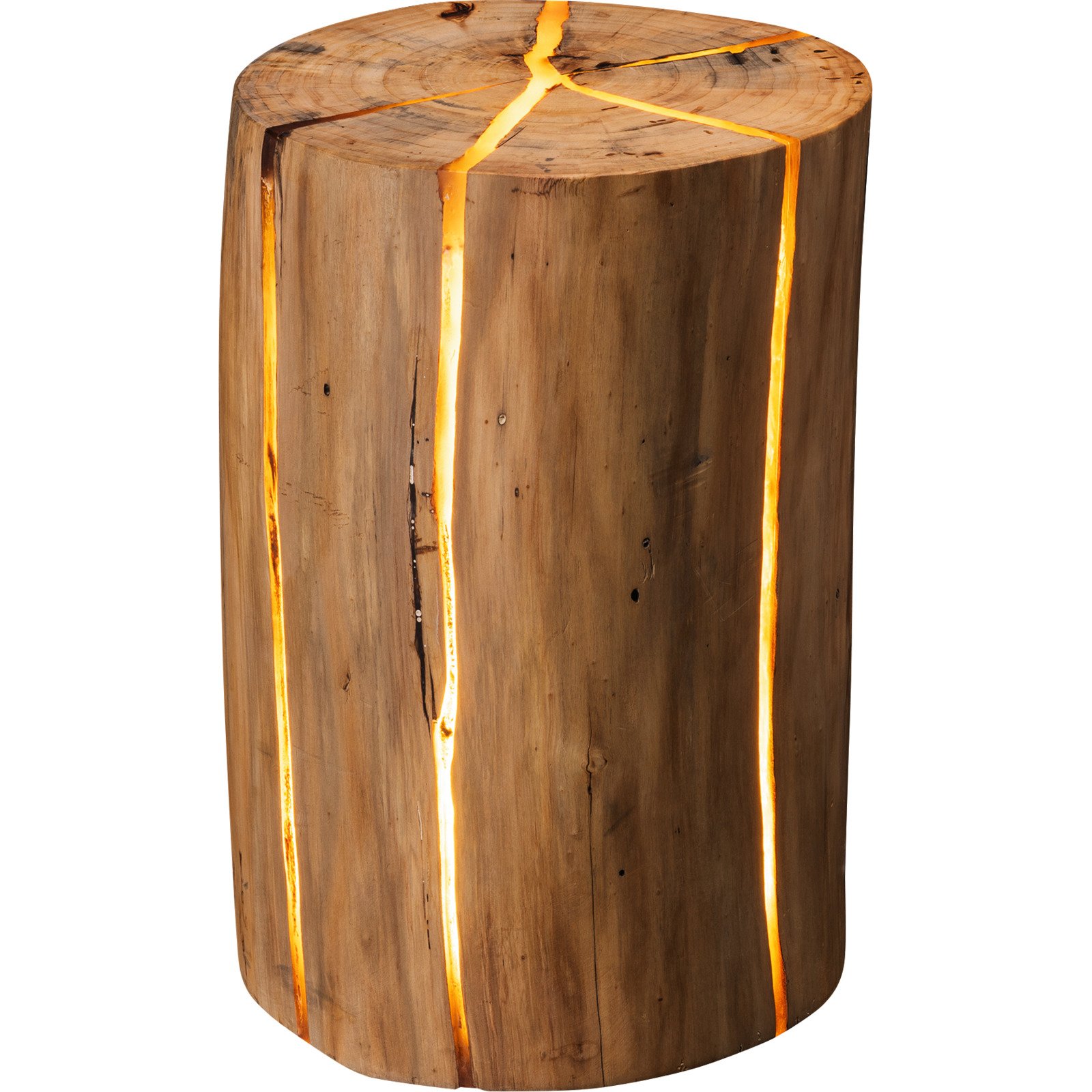 Holzstrunk mit LED