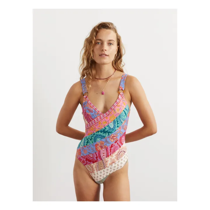 Boteh Maillot 1 Pièce Kaleido Ester Patchwork | Rose