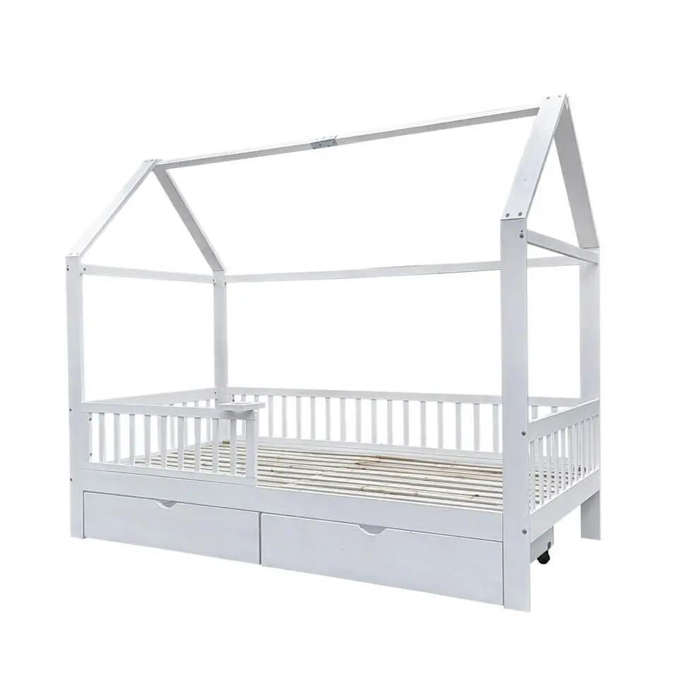 HOME DELUXE Kinderbed STAR LAND Wit met Lades