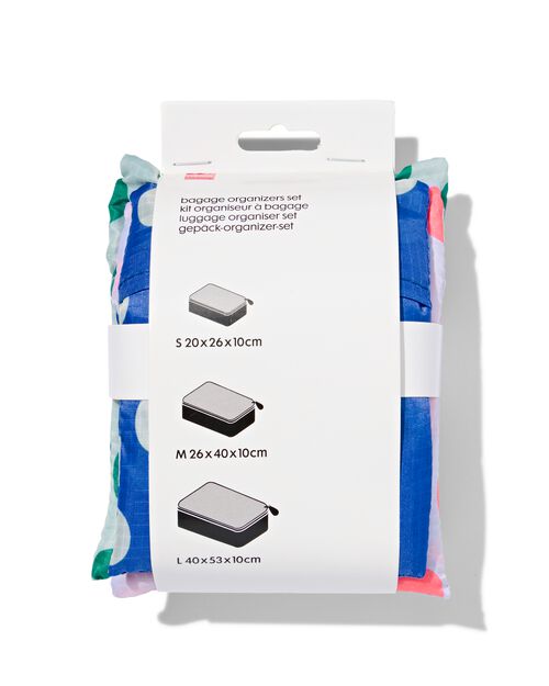 3 organiseurs de bagages à pois