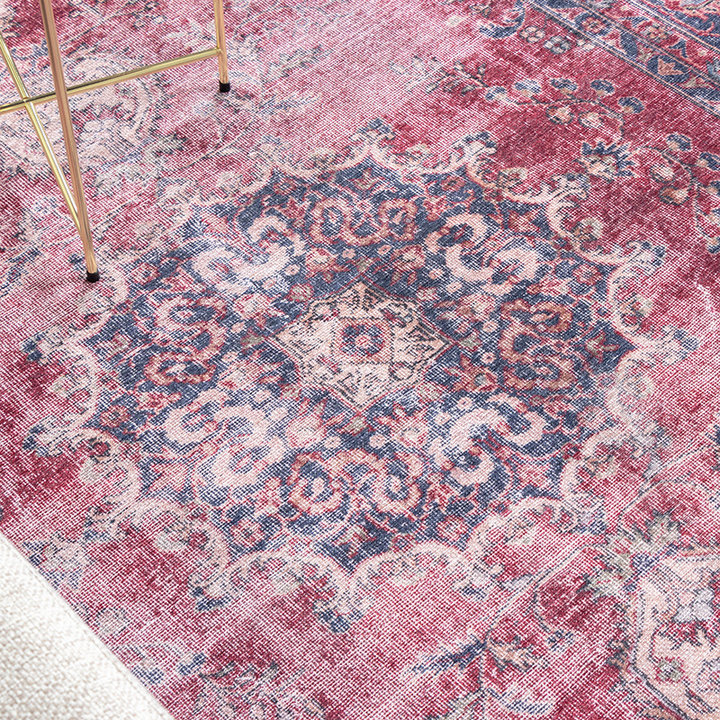 Vintage Vloerkleed - Estate Medaillon Bordeauxrood