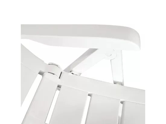 2 pièces Chaises inclinables de jardin Plastique Blanc