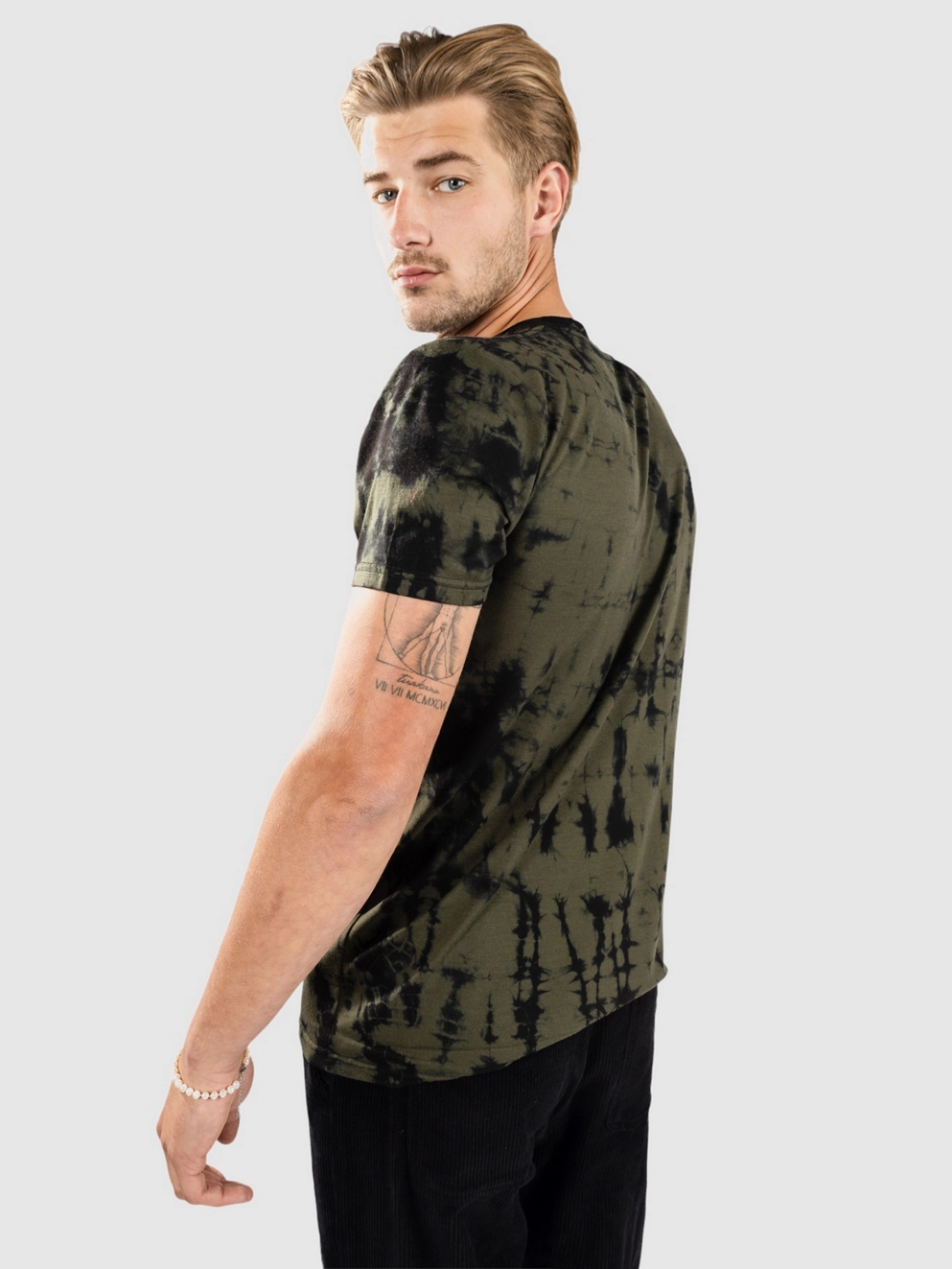 Mons Royale Merino Icon Tie Dyed Tech Tee olive tie dye