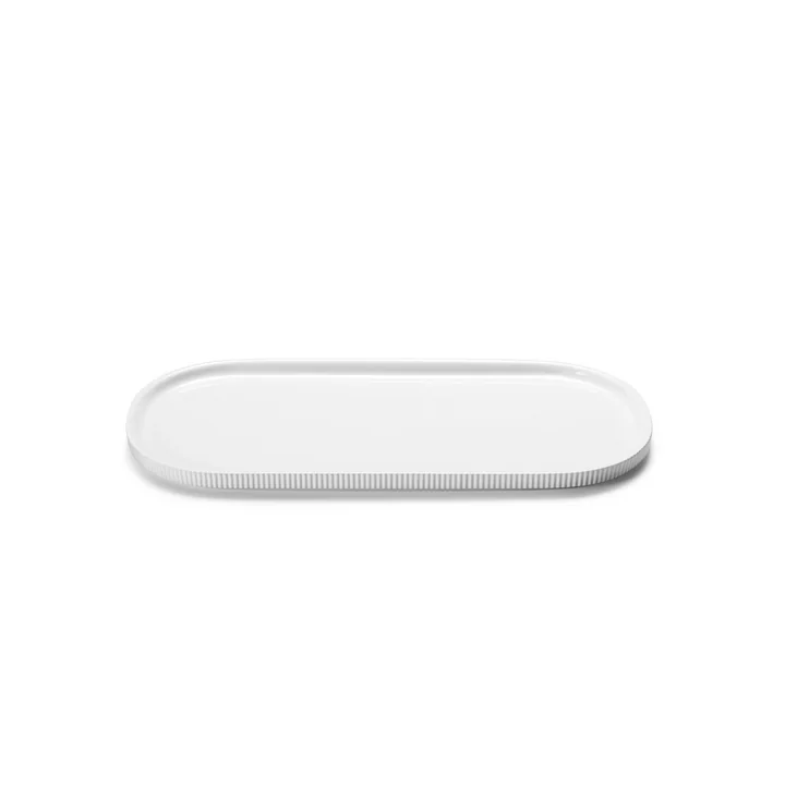 Georg Jensen - Bernadotte Servierplatte, 19 x 40 cm, weiss