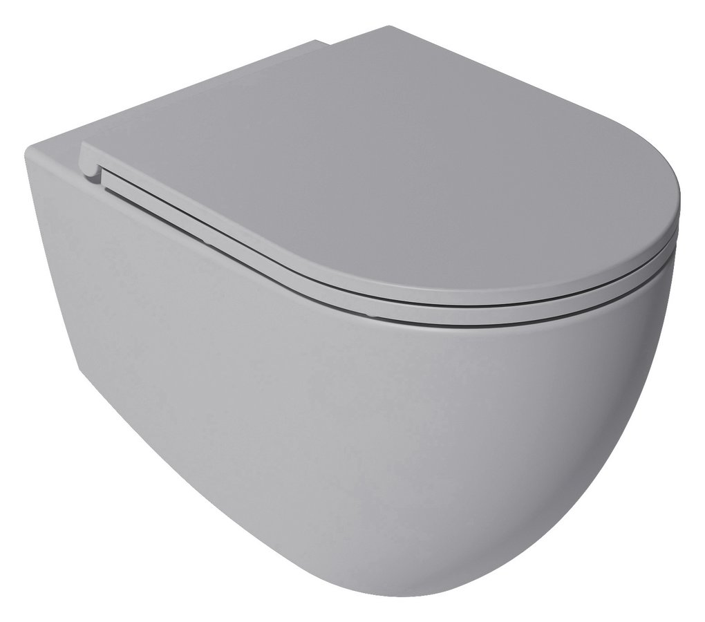 Isvea Infinity toiletpot randloos met softclose zitting grijs