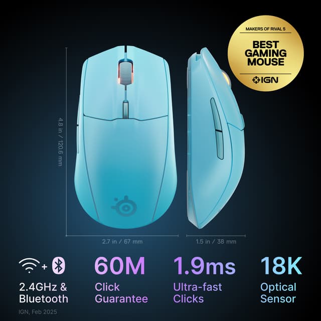 SteelSeries Rival 3 Gen 2 trådløs mus