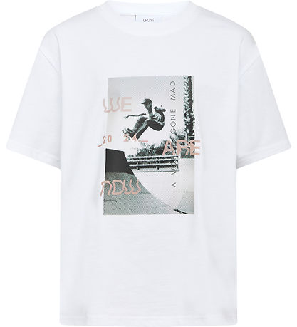 Grunt T-Shirt - Turnhout - Weiß m. Fotodruck