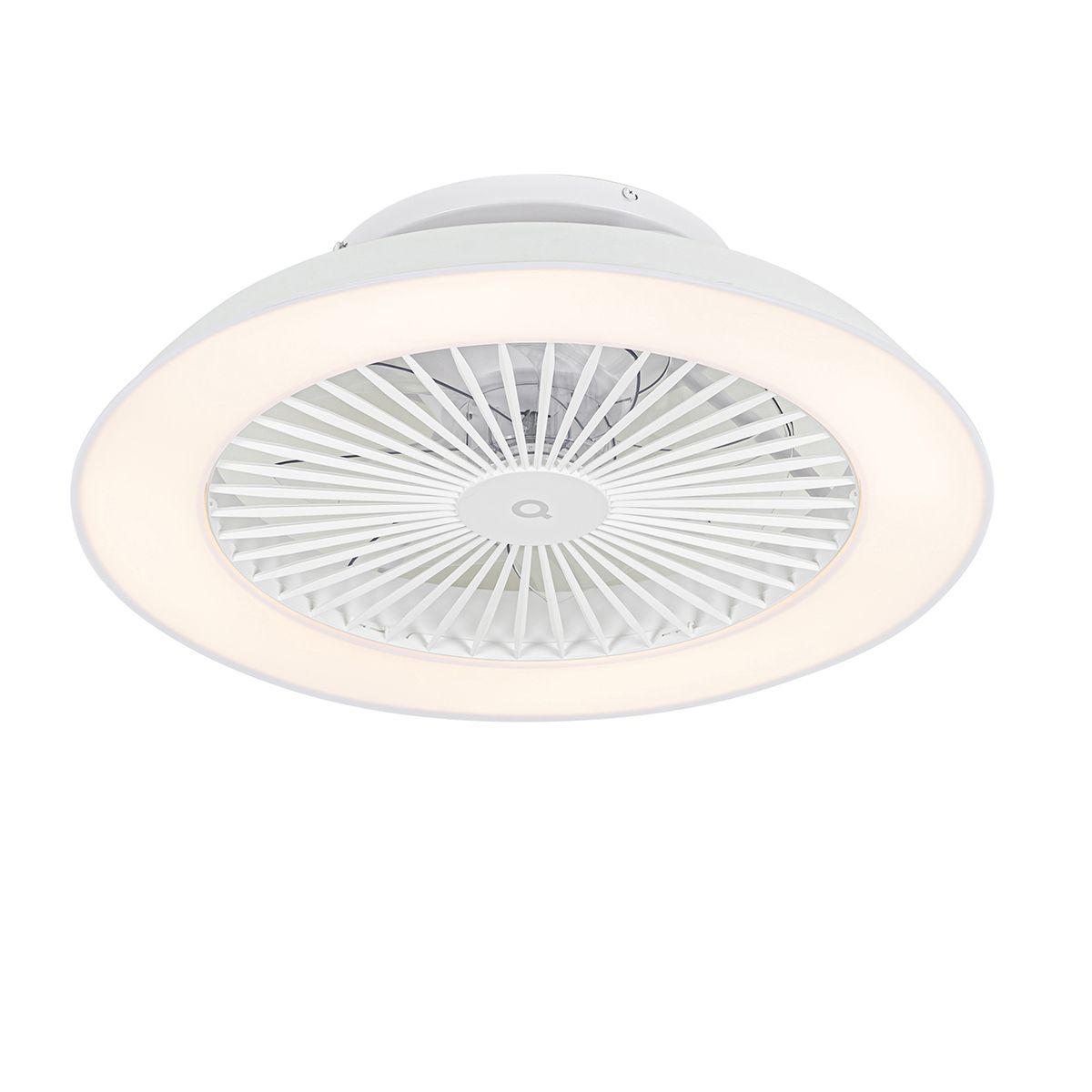 Smart plafondventilator wit 59.5cm incl. LED dimbaar met afstandsbediening - Deniz