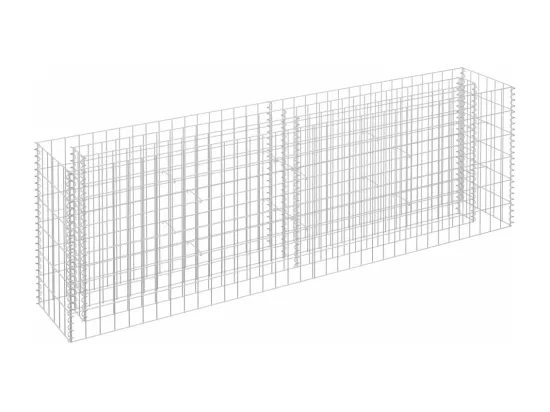 Lit surélevé à gabion Acier galvanisé 180x30x60 cm