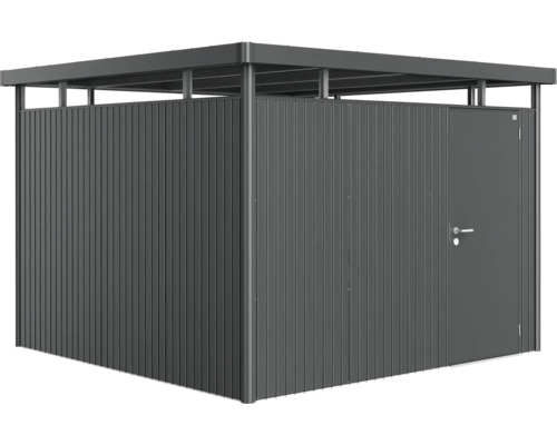 Biohort HighLine tuinhuis, maat H6, enkele deur, 314,3 x 314,3 cm, donkergrijs metallic