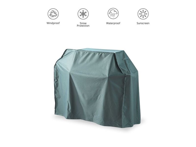 Lumaland Gartenmöbelabdeckhaube Grill - 183 x 68 x 133 cm 2 Wasserdichte Grillabdeckung für Gartenmöbel