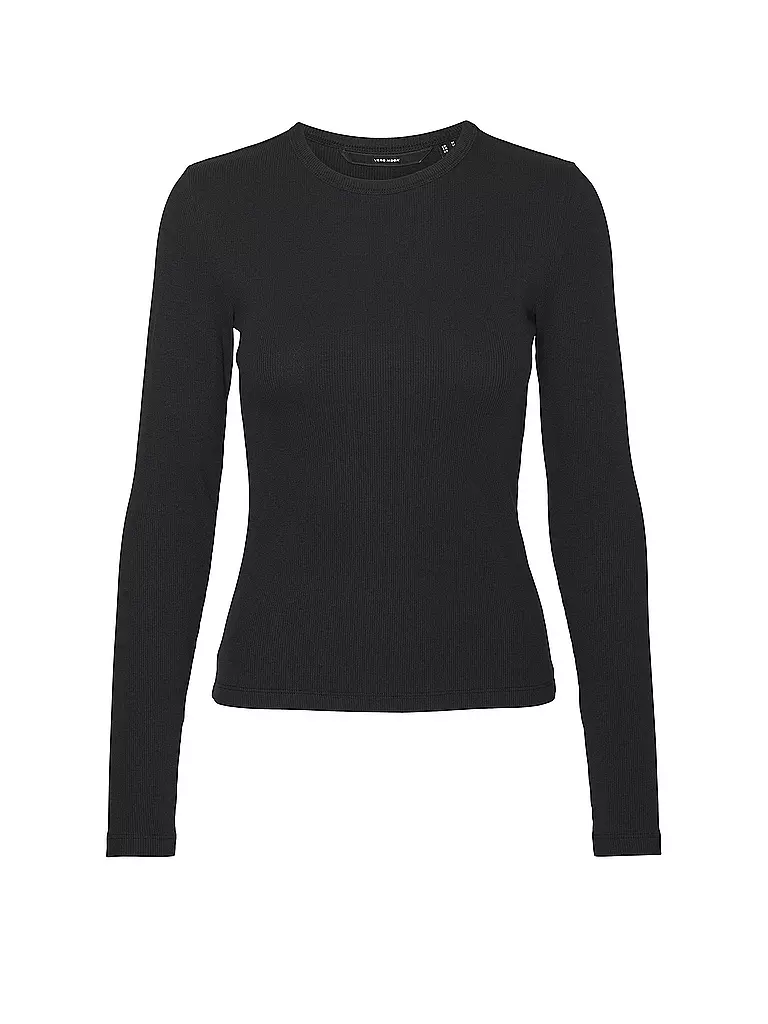 VERO MODA Langarmshirt Slim Fit  VMCHLOE schwarz