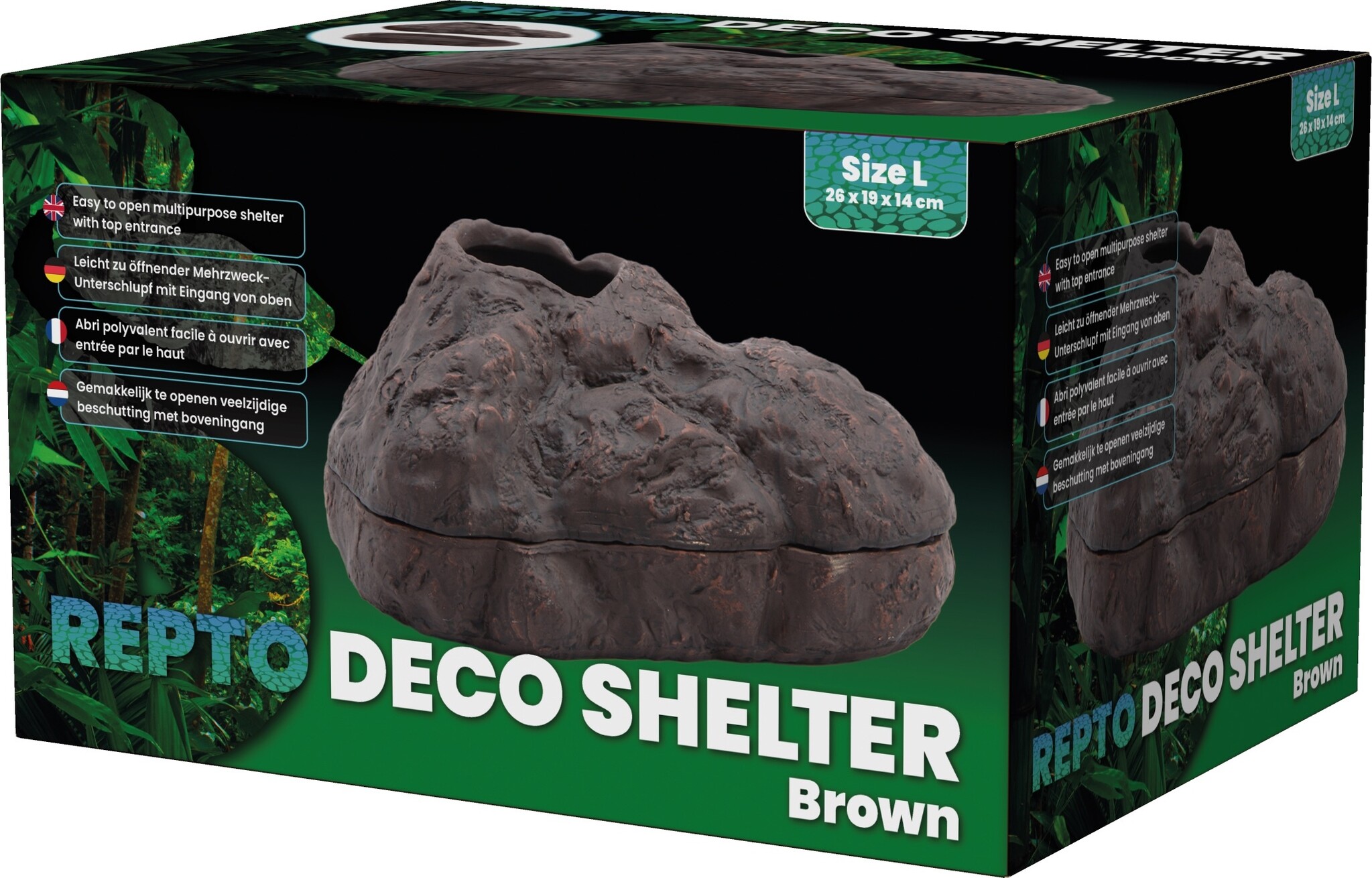 Repto Terrarium Deco Schuilplaats Bruin L