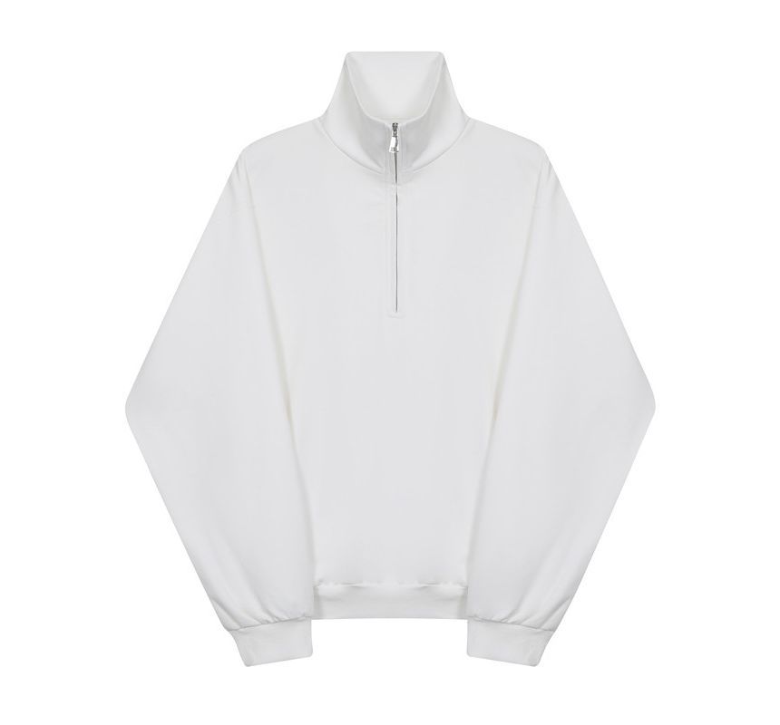 Patow - Sweatshirt met korte rits en mock-neck