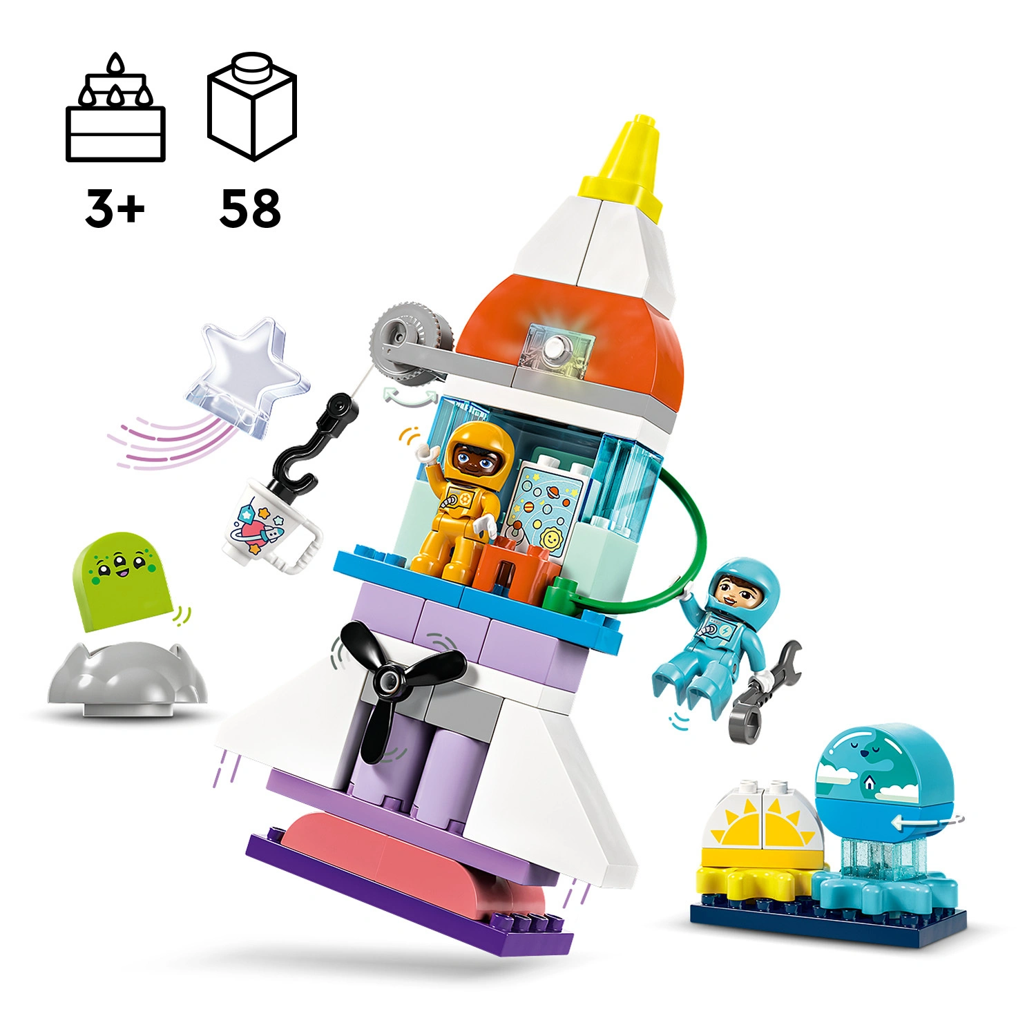 LEGO® DUPLO® 10422 3-IN1-SPACESHUTTLE FÜR VIELE ABENTEUER