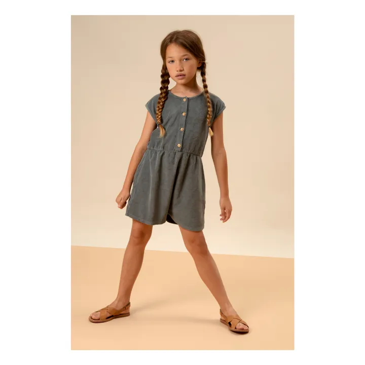 Studio Bohème Combishort Loulou Eponge | Bleu gris