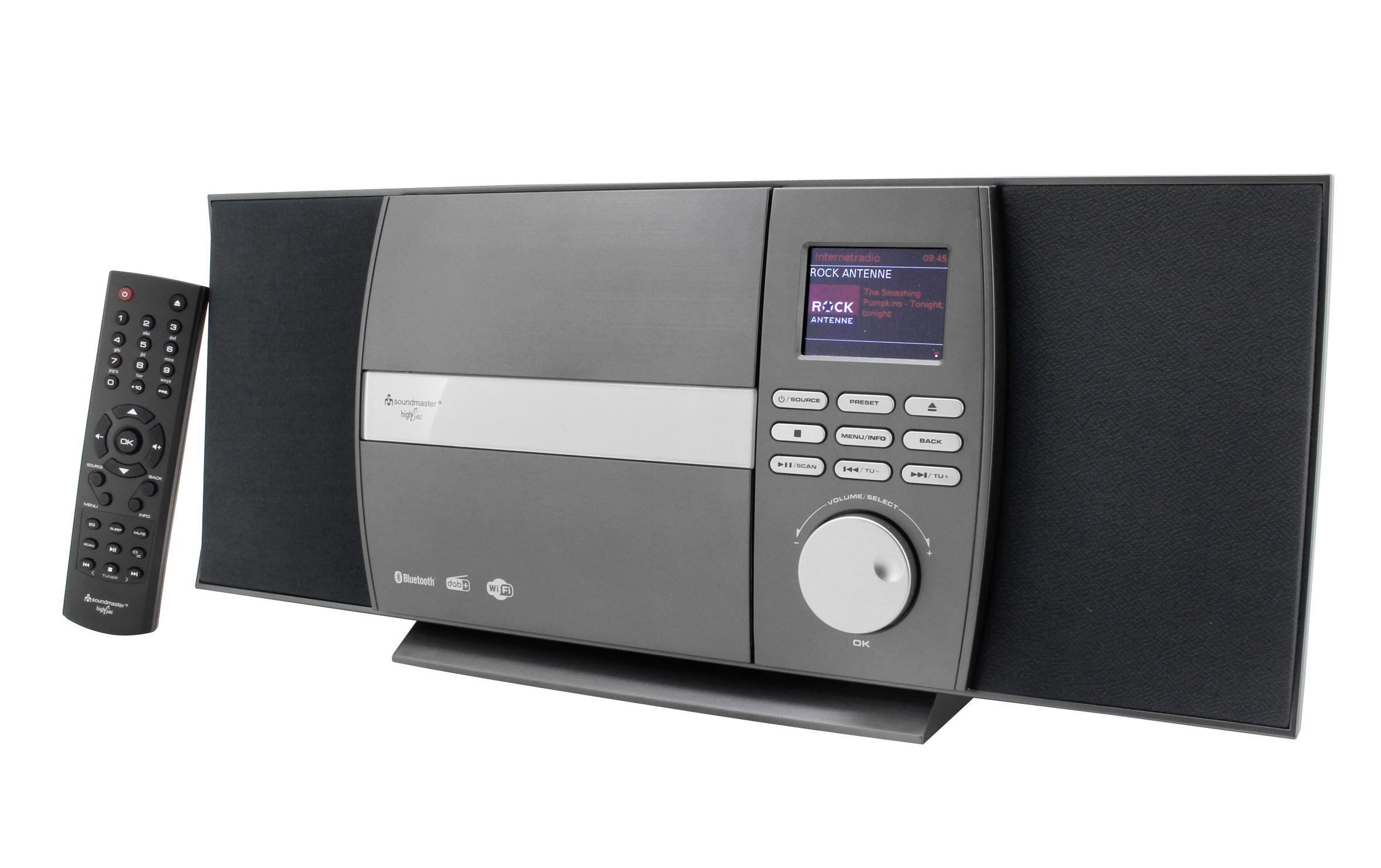 Radio/CD-Player ICD1010AN Silber<br>Stereo Musikcenter mit Internet/DAB+/UKW-Radio sowie CD und Bluetooth