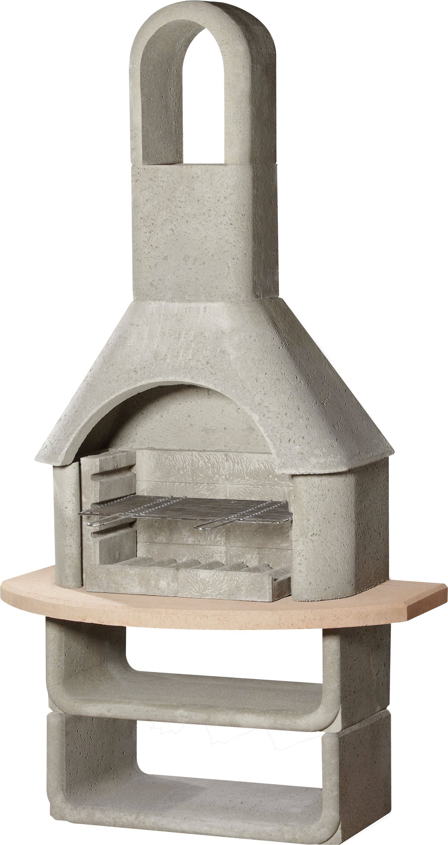 Buschbeck Cortina Grillkamin robuster Betonofen grau-Terrakotta
