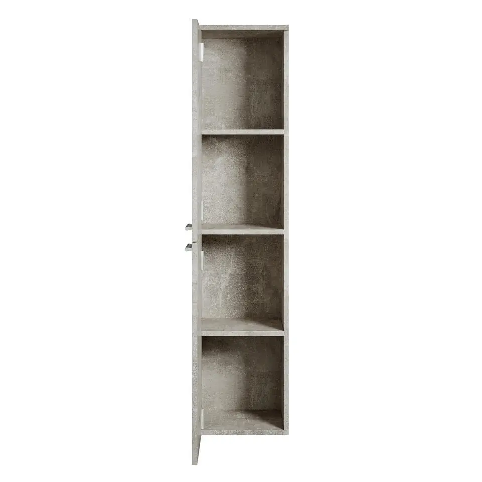 Badplaats Badkamerkast Saturnus 35 x 35 x 130 cm - Beton Grijs - Hangende