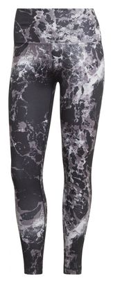 Collant 3/4 adidas running Yoga Essentials Print Noir Gris Femme