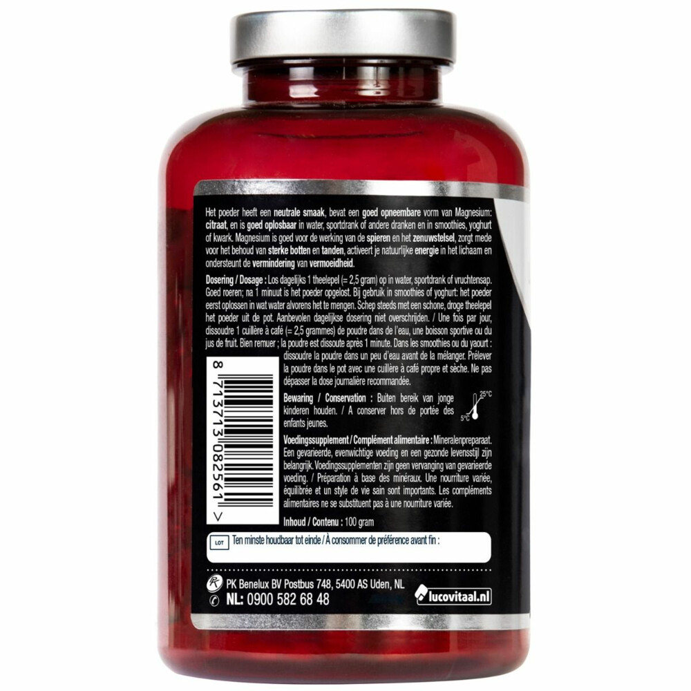 Lucovitaal Magnesium Citraat 400 mg Poeder 40 doseringen100 gr