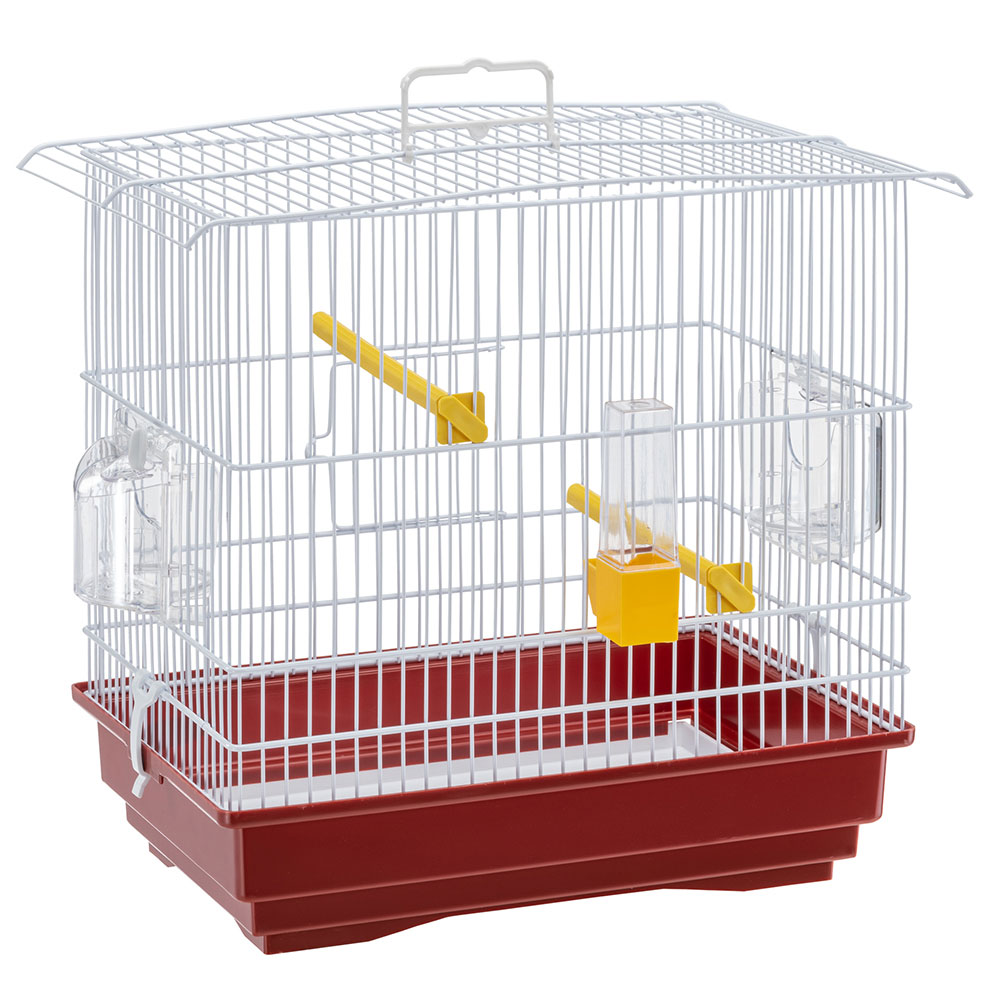 Cage à oiseaux - rouge et blanc