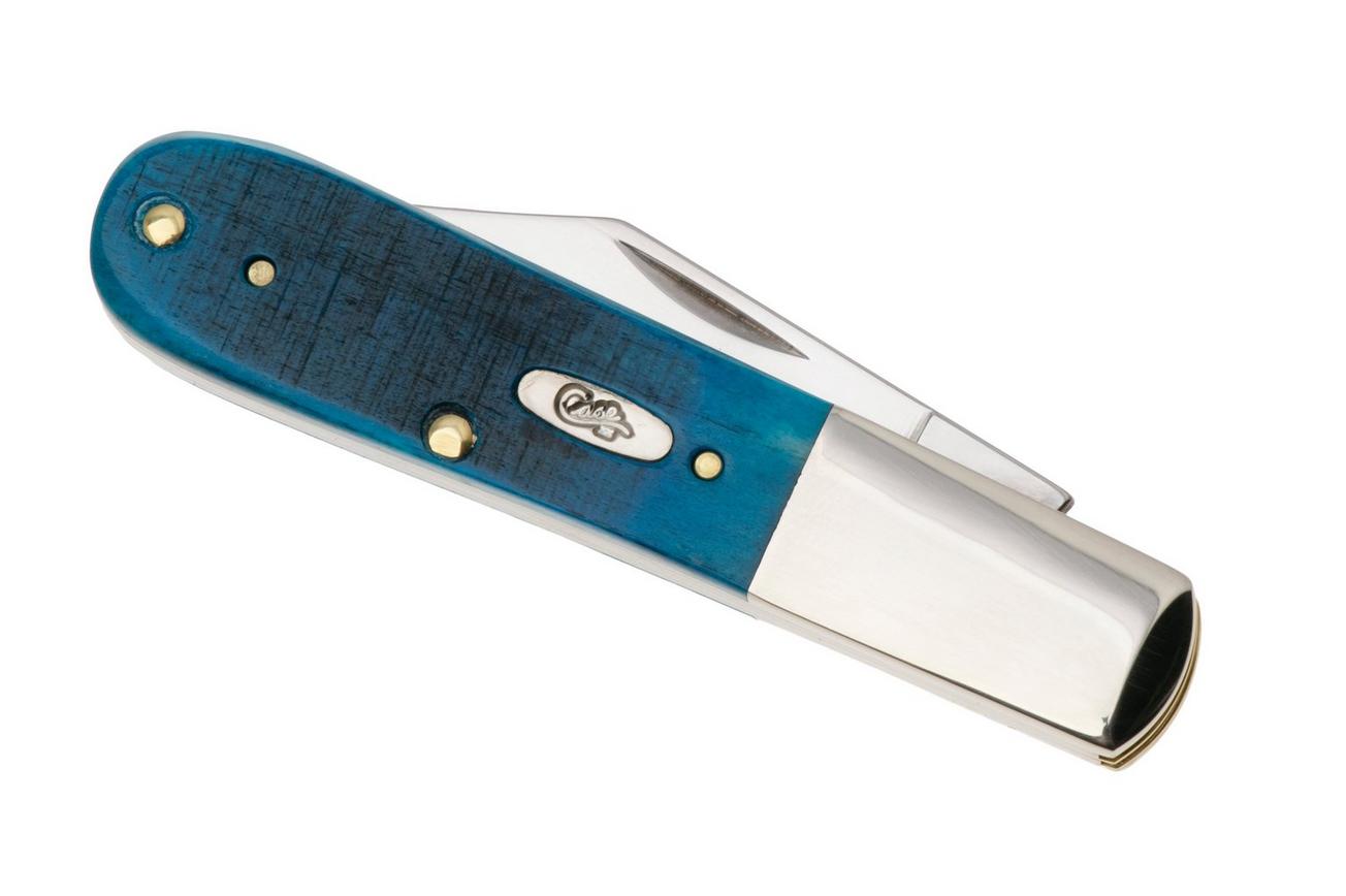 Case Barlow Caribbean Blue Bone, Sawcut Jig, 25581, 62009 1/2 SS zakmes