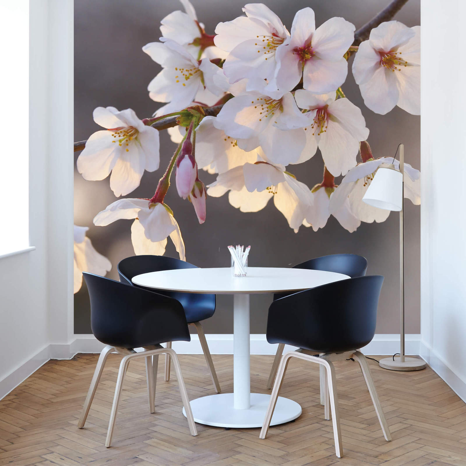 Fototapete DESIGNWALLS 2.0 - weiß-rosa - Kirschblüte - 2,6 Meter