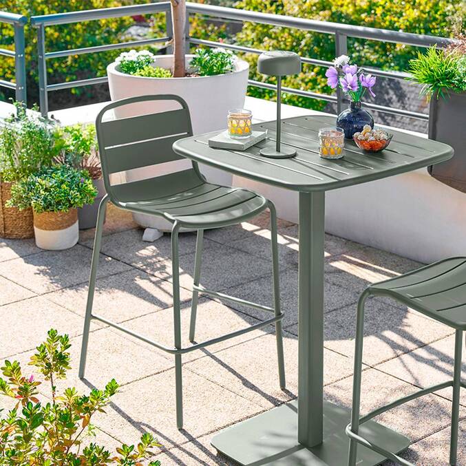 Chaise haute de jardin ALEGORIA Vert laurier