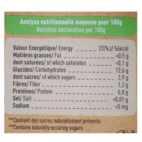 Sobremesas orgânicas à base de plantas Babybio em sachê com arroz, pêssego e pera +6 meses 4 x 85g