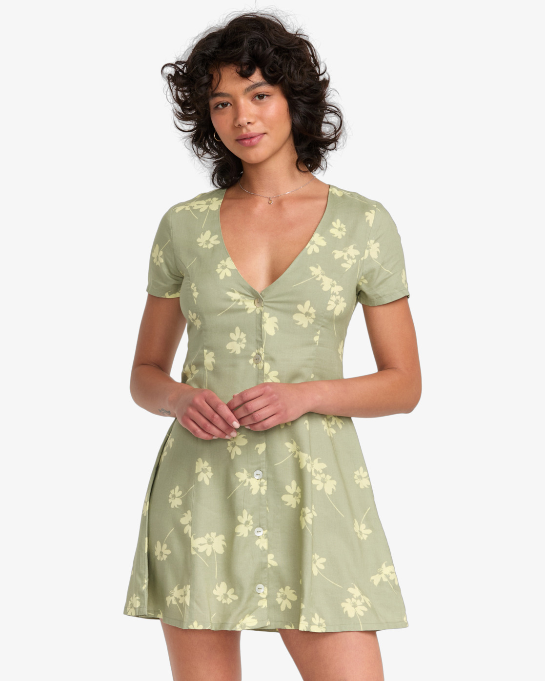 Rvca Understated Dress Green Tea