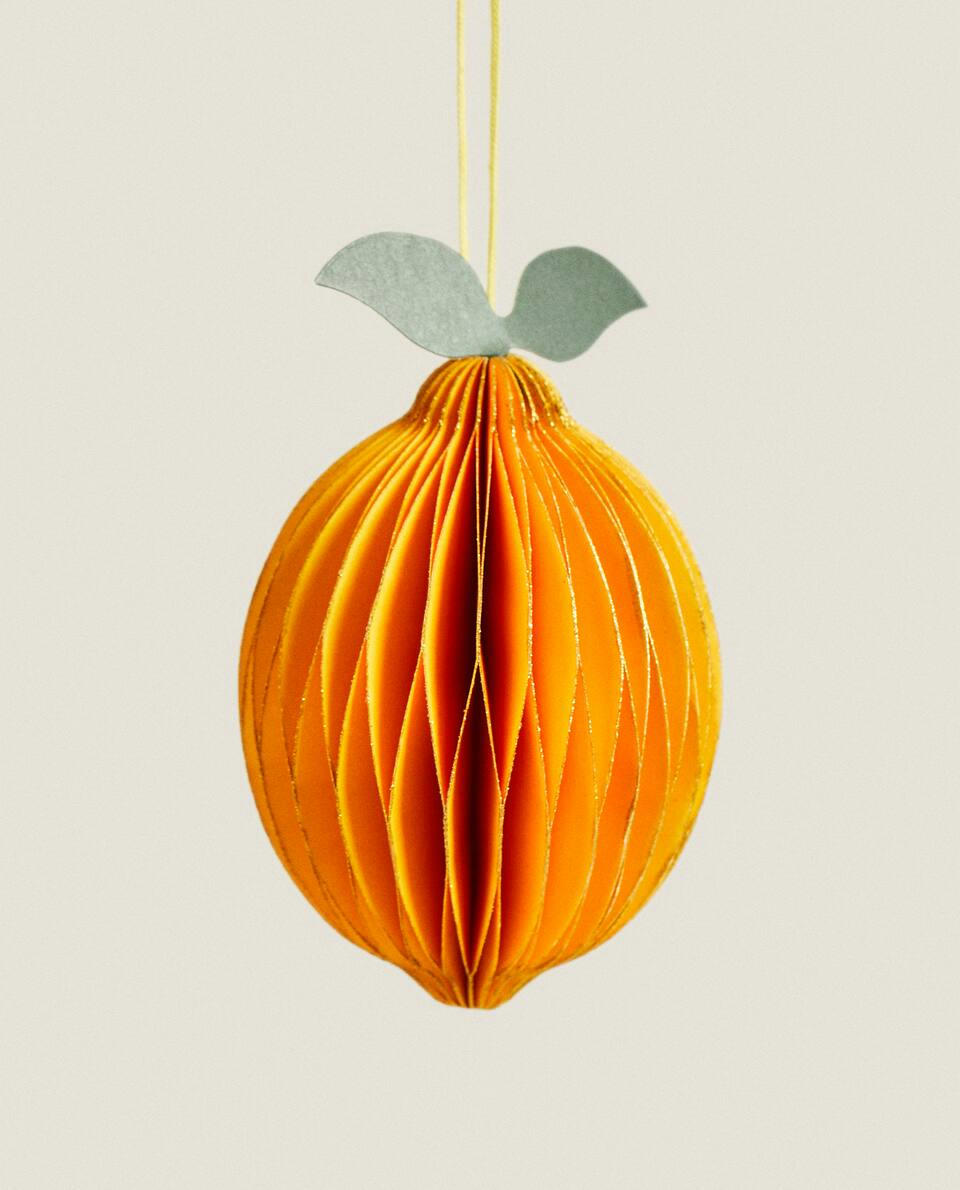 Pacote com 4 Decorações de Natal em Papel de Frutas